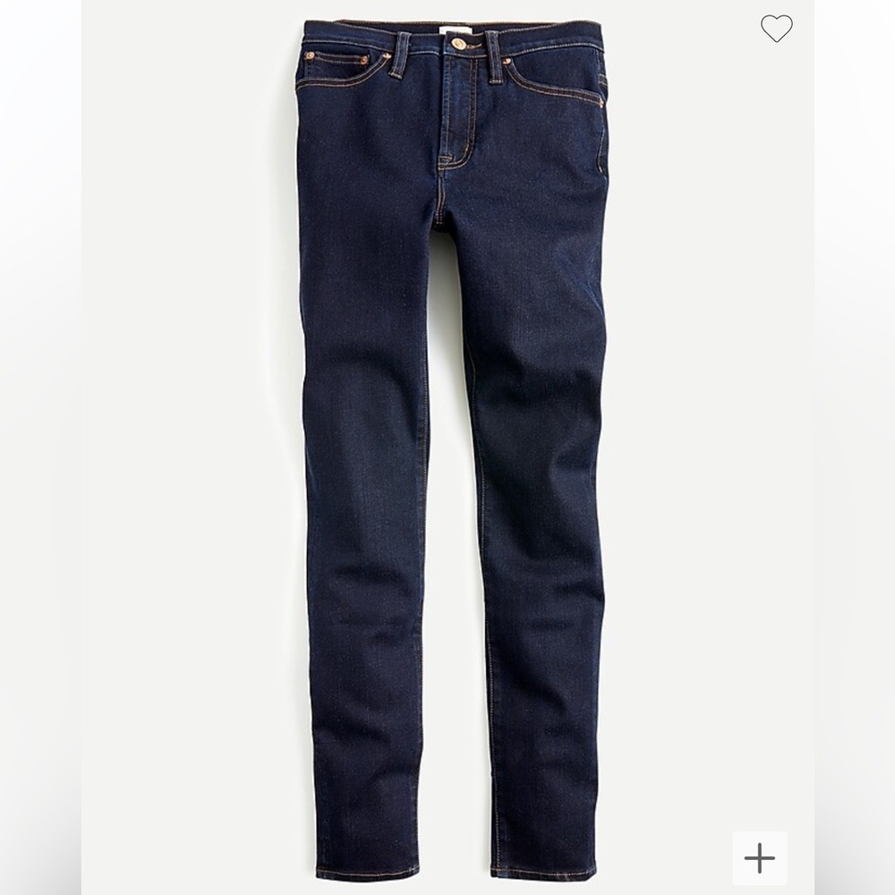 J. Crew NWT❗️10" highest-rise toothpick jean in dark ink wash